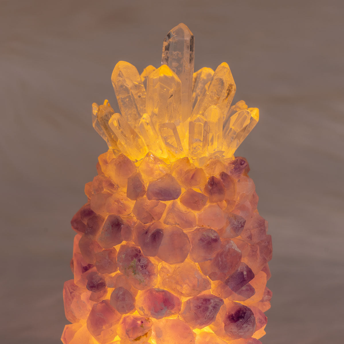 Amethyst Chips Pineapple Lamp In Bulk
