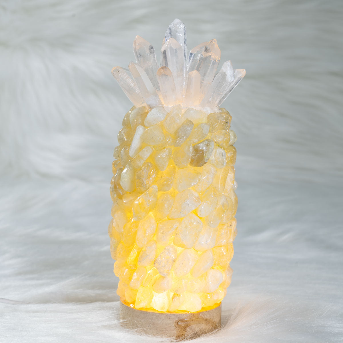 Citrine Chips Pineapple Lamp In Bulk
