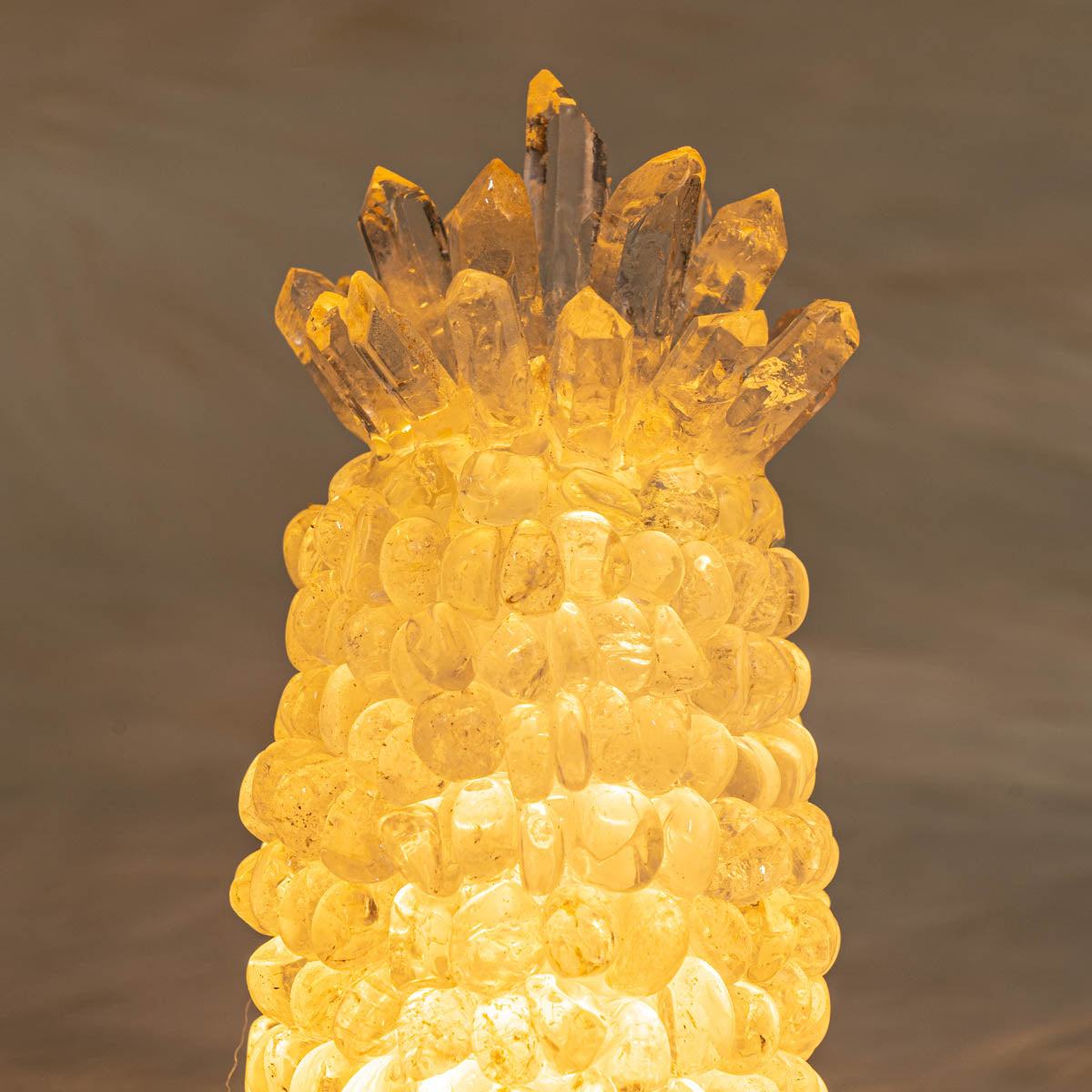 Clear Quartz Chips Pineapple Lamp In Bulk