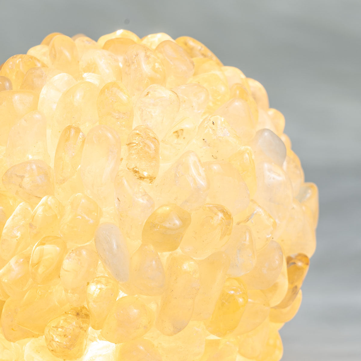 Citrine Chips Round Lamp In Bulk