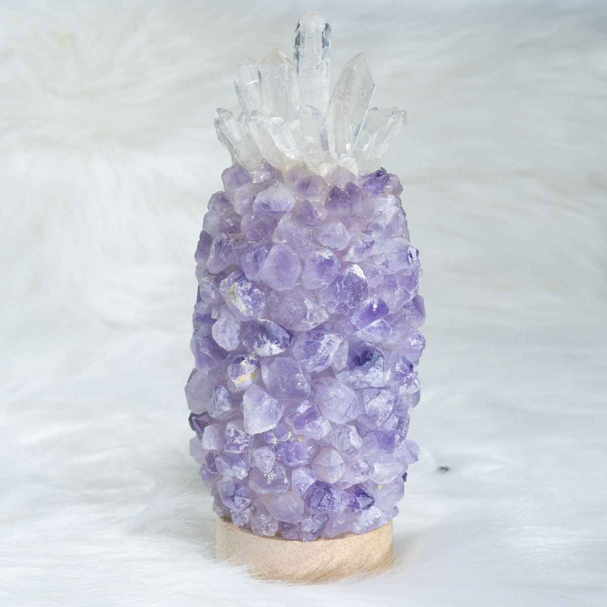 Amethyst Chips Pineapple Lamp In Bulk