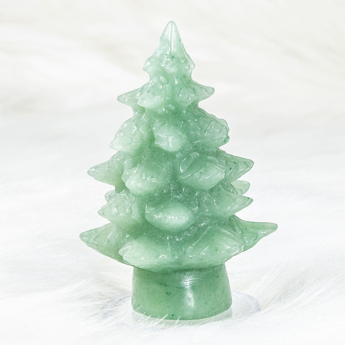 3.5-Inch Green Aventurine Christmas Tree In Bulk