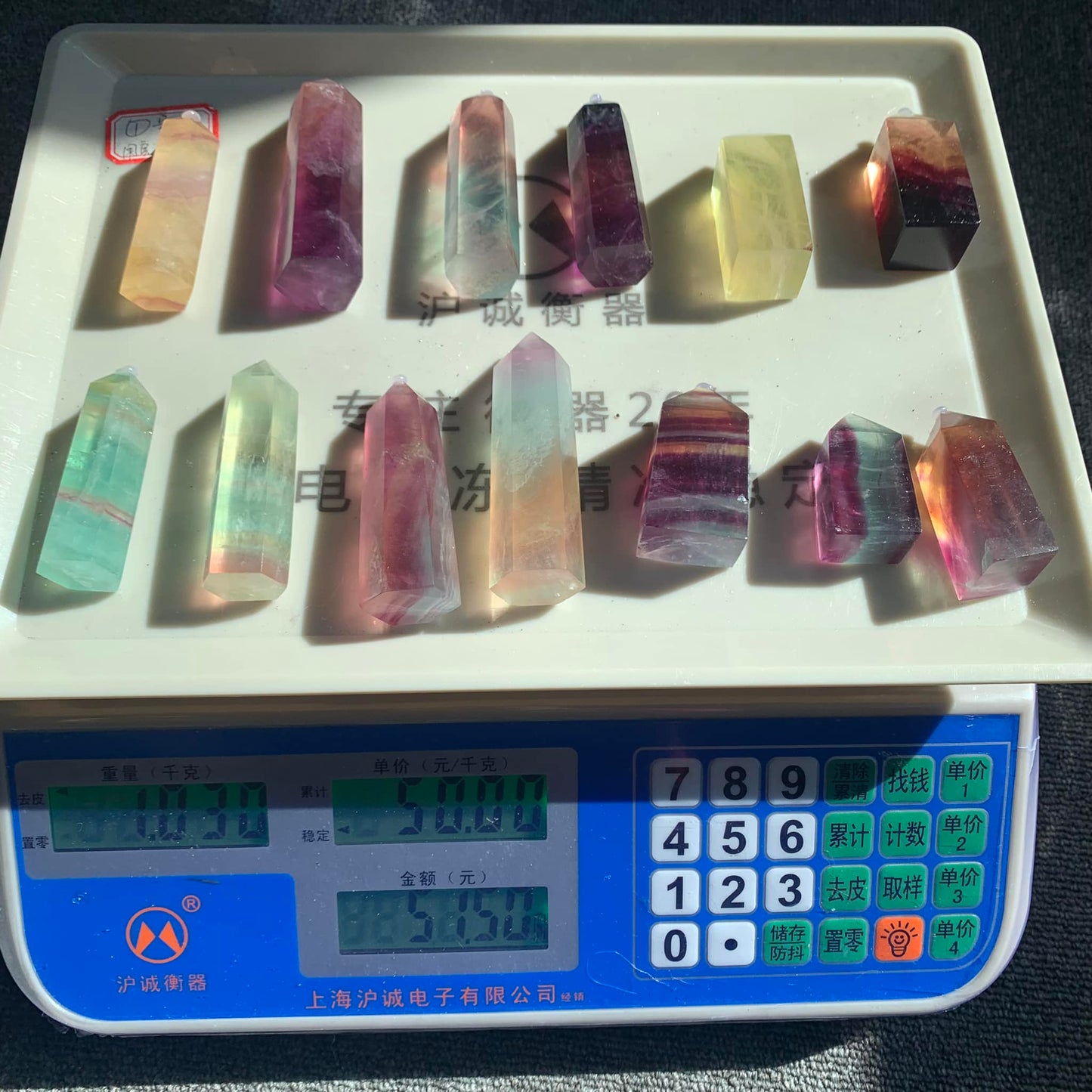 Rainbow Fluorite Point For Sale