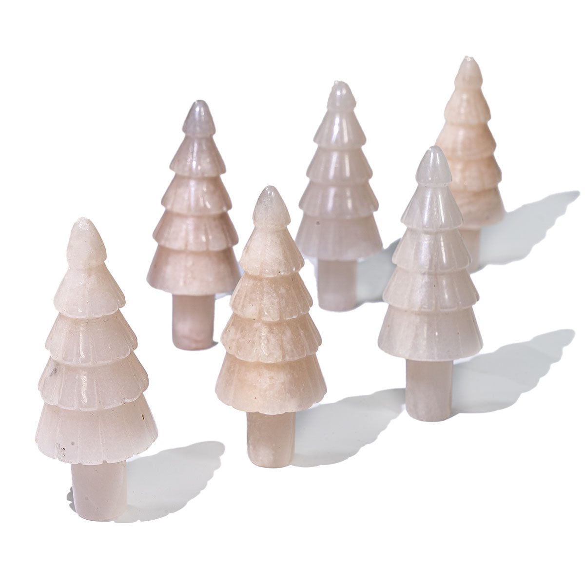 2-Inch Pink Aventurine Christmas Tree In Bulk