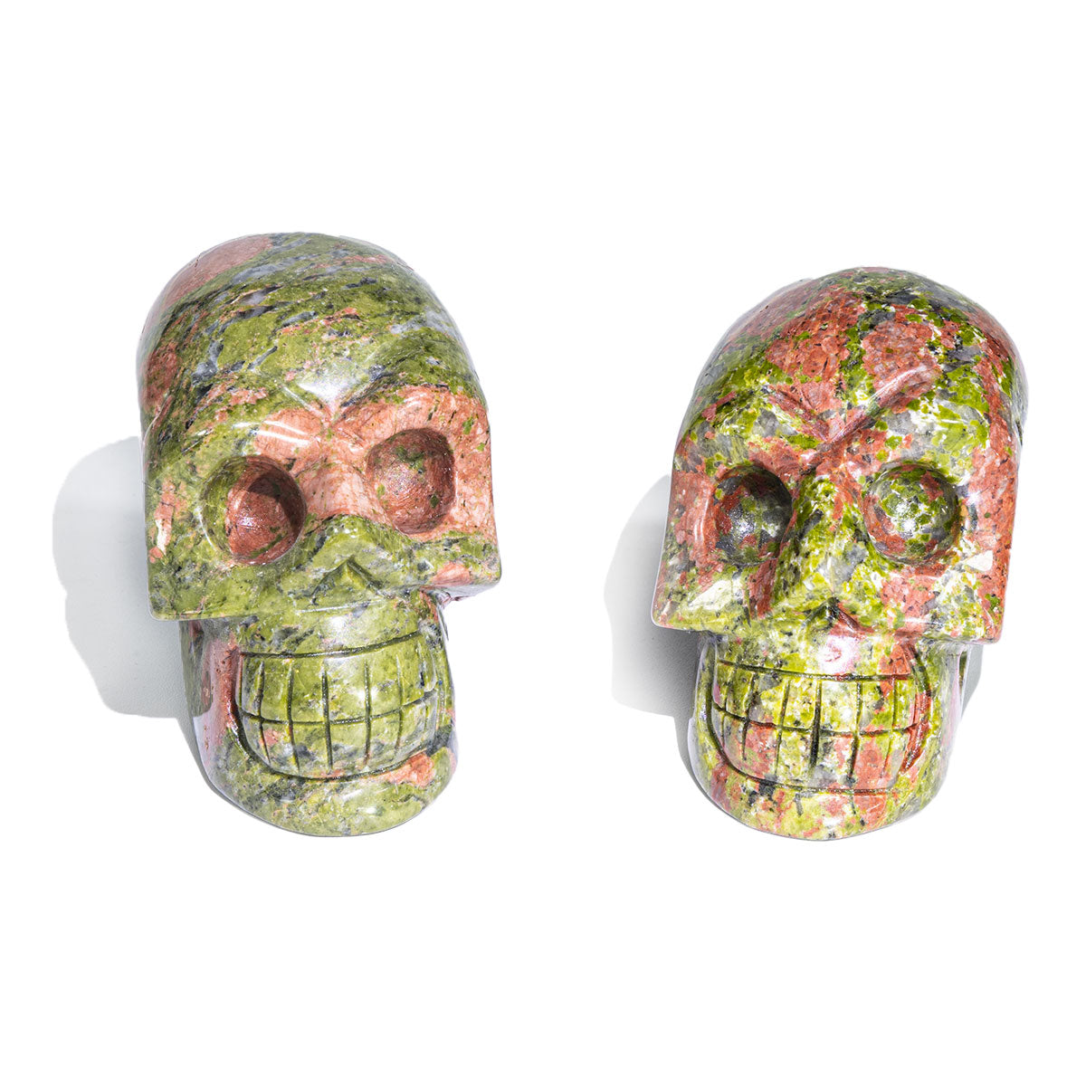 3-Inch Unakite Skull In Bulk
