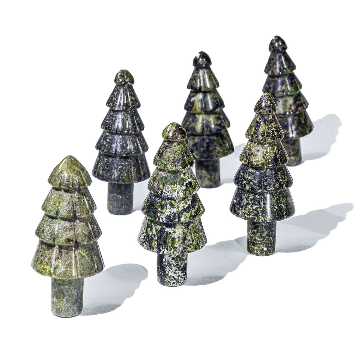 2-Inch Dragon Blood Stone Christmas Tree In Bulk