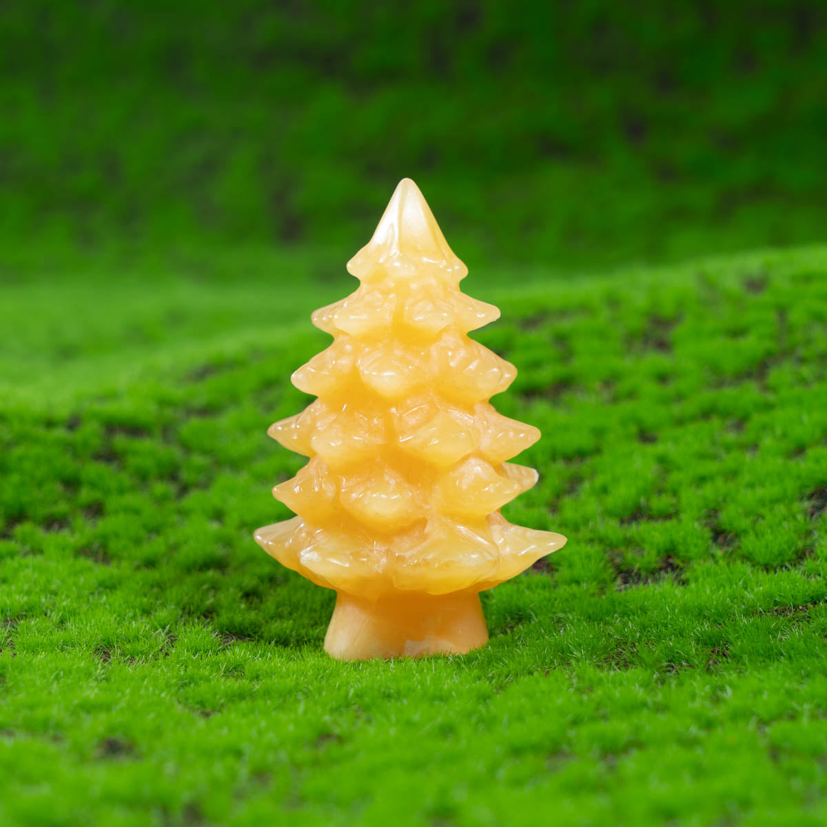 3.5-Inch Yellow Calcite Christmas Tree In Bulk