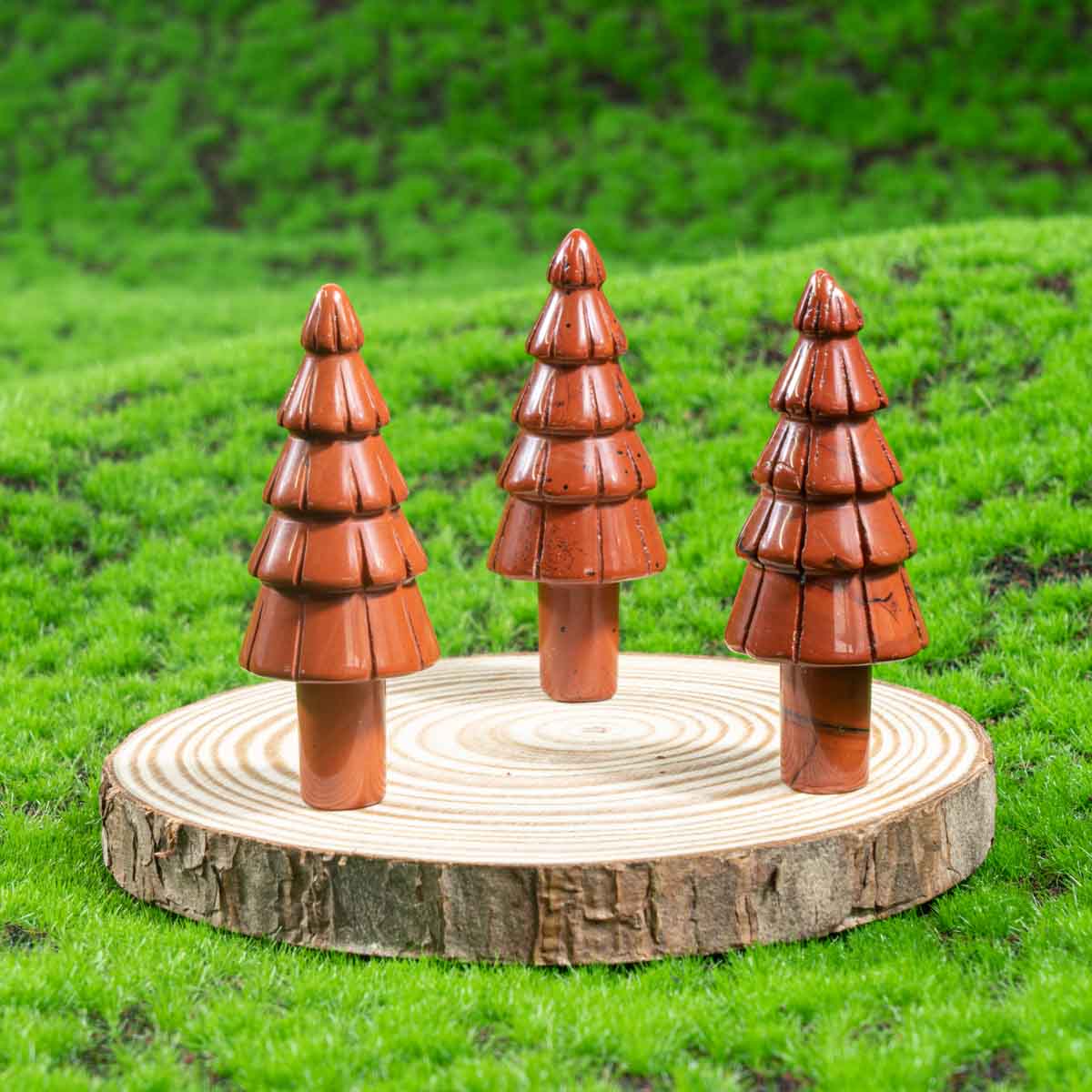 2-Inch Red Jasper Christmas Tree In Bulk