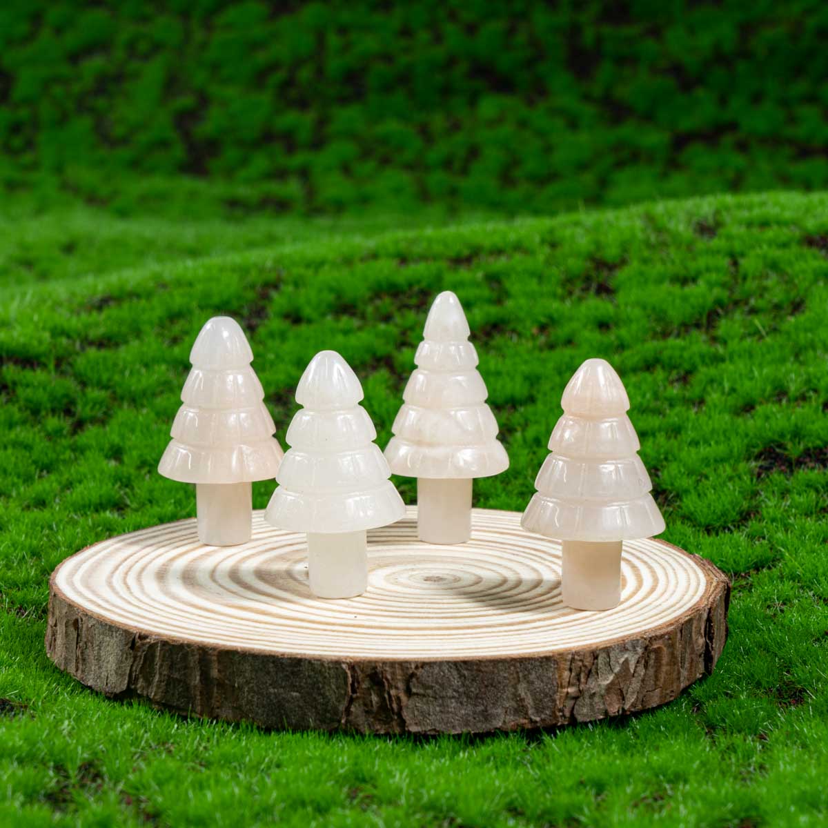 1-Inch Pink Aventurine Christmas Tree In Bulk
