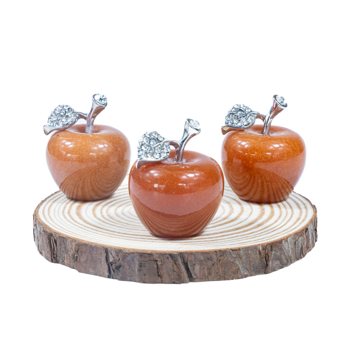 3cm Orange Aventurine Apple In Bulk