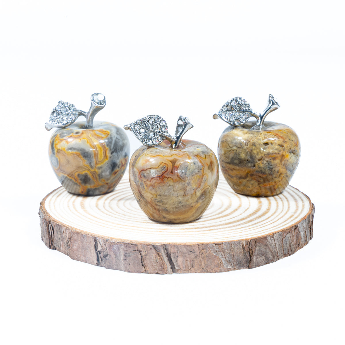 3cm Crazy Agate Apple In Bulk