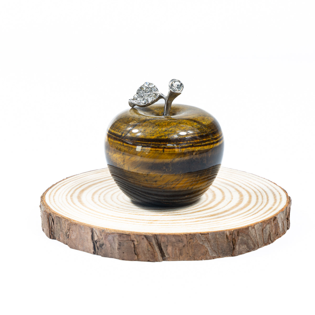 Manzana de piedra de ojo de tigre de 4 cm a granel