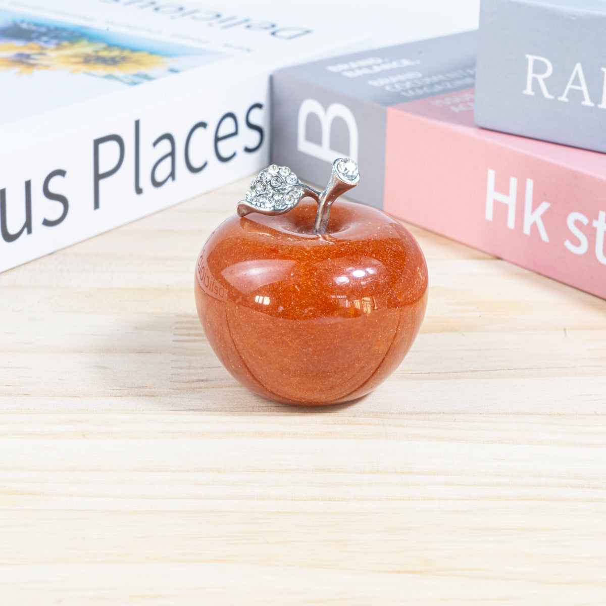 4cm Orange Aventurine Apple In Bulk