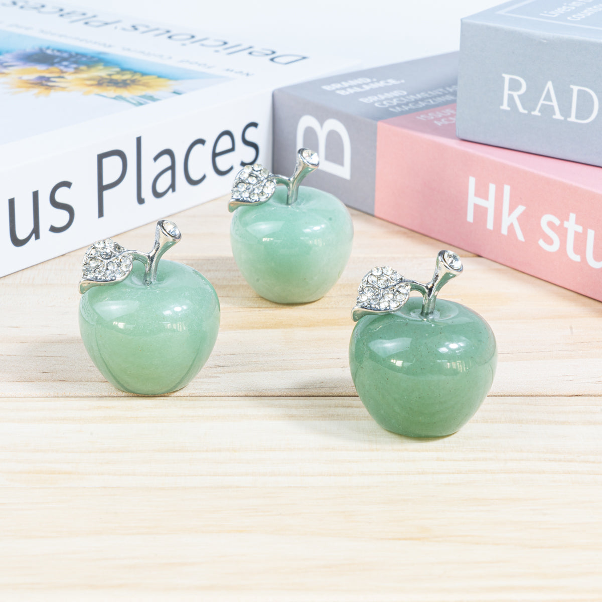 3cm Green Aventurine Apple In Bulk