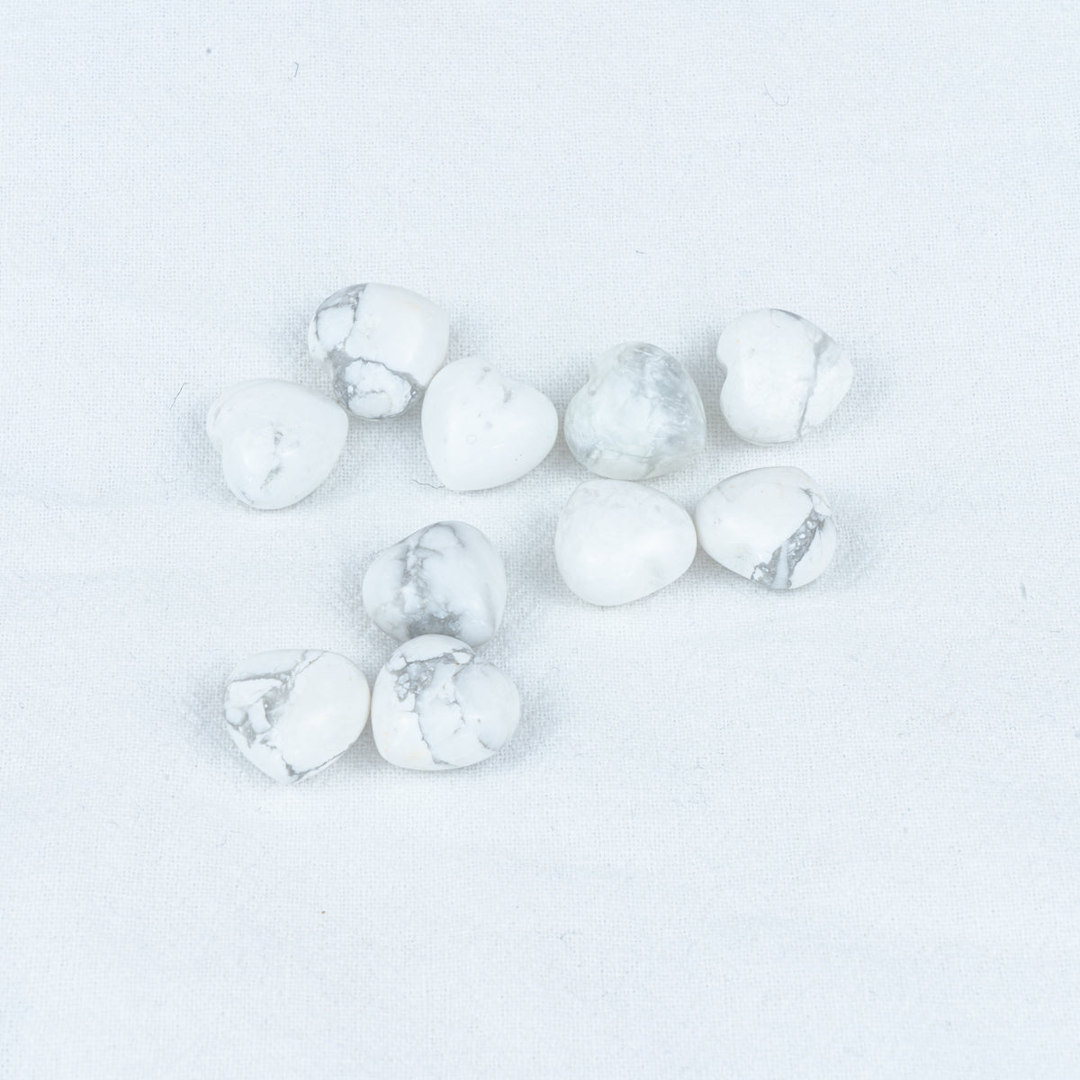 Mini Howlite Heart In Bulk