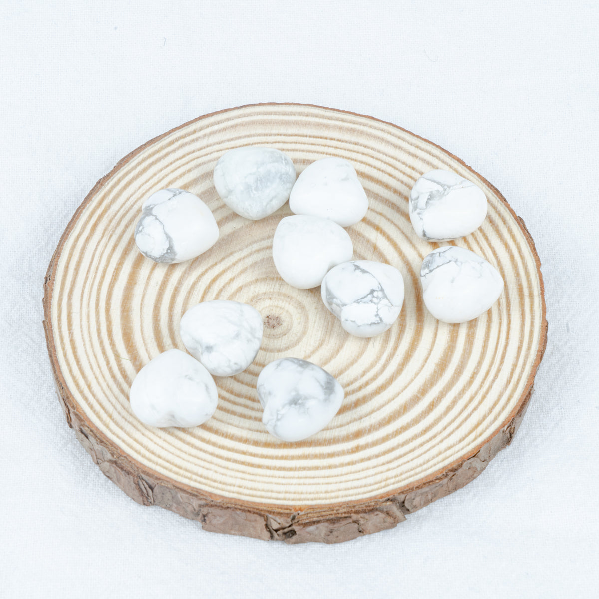 Mini Howlite Heart In Bulk