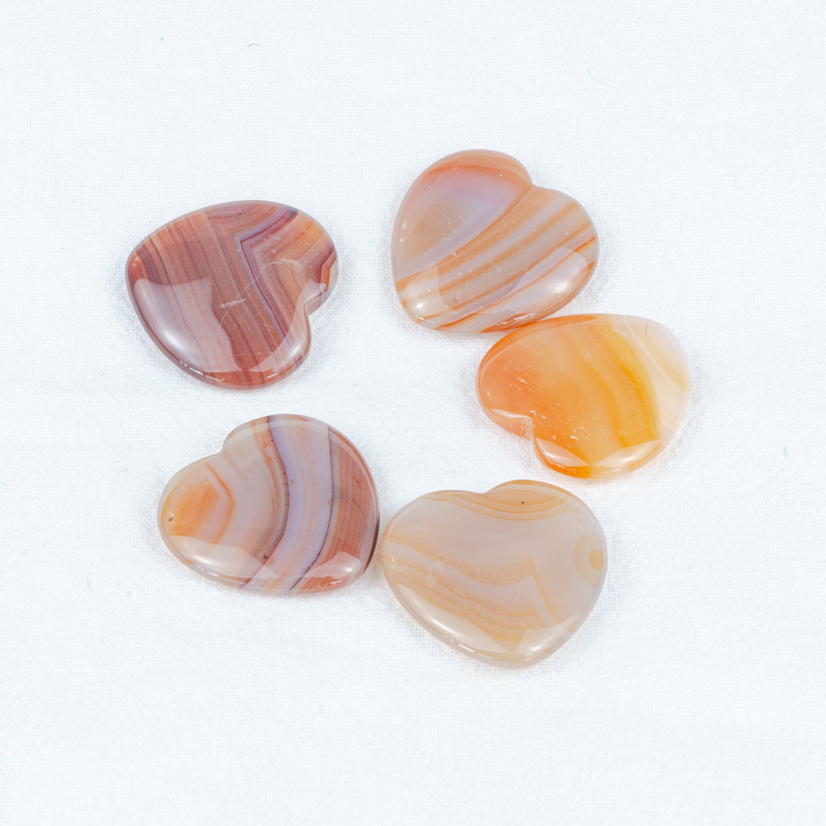 3cm Carnelian Heart Flake In Bulk