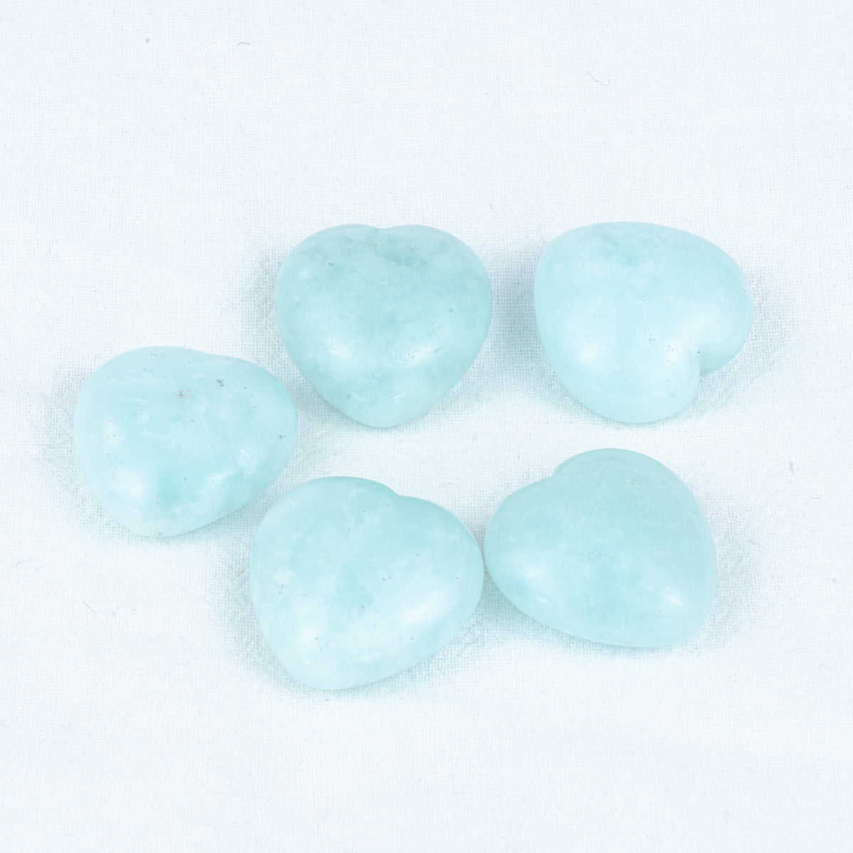 3cm Aquamarine Heart In Bulk