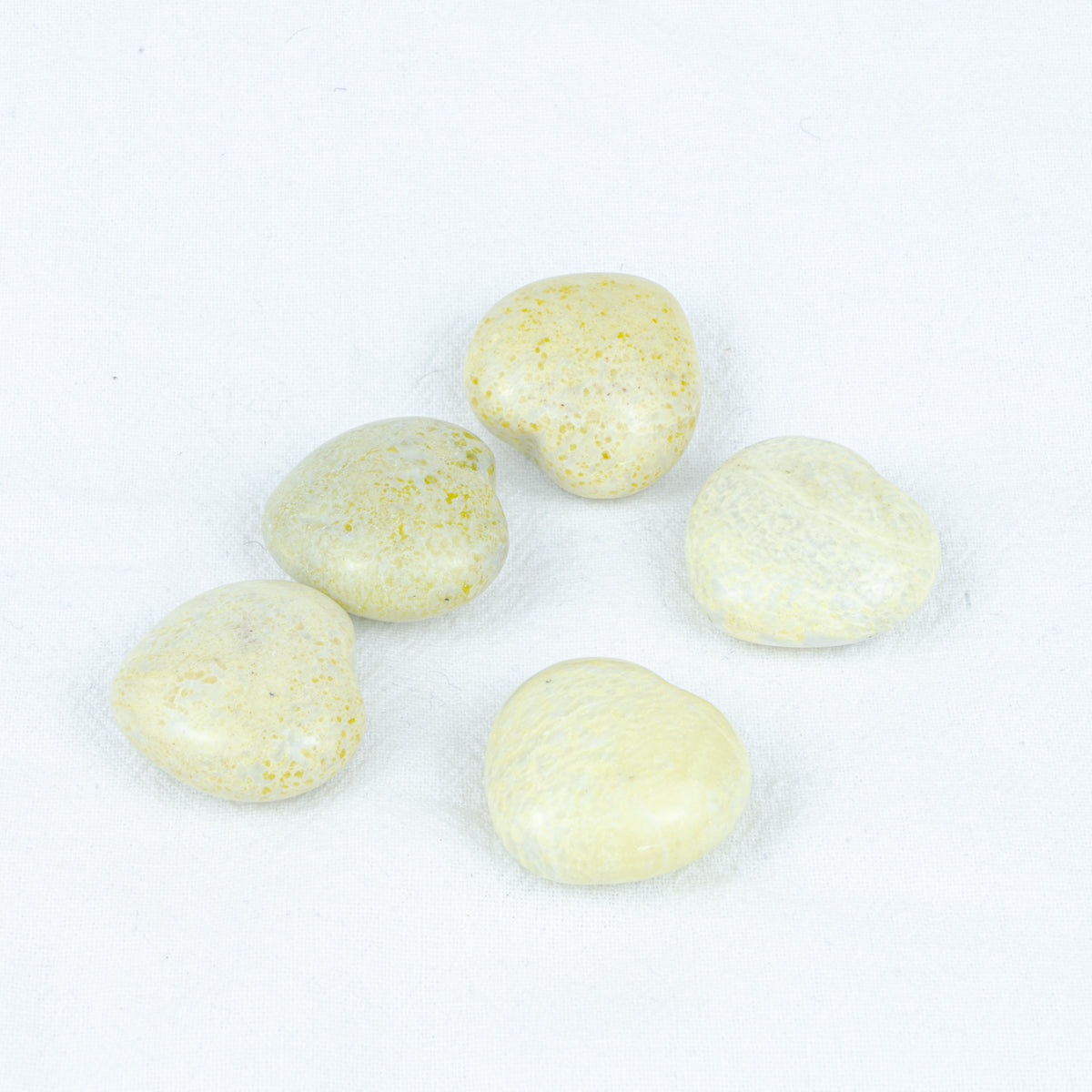 3cm Lemon Jade Heart In Bulk