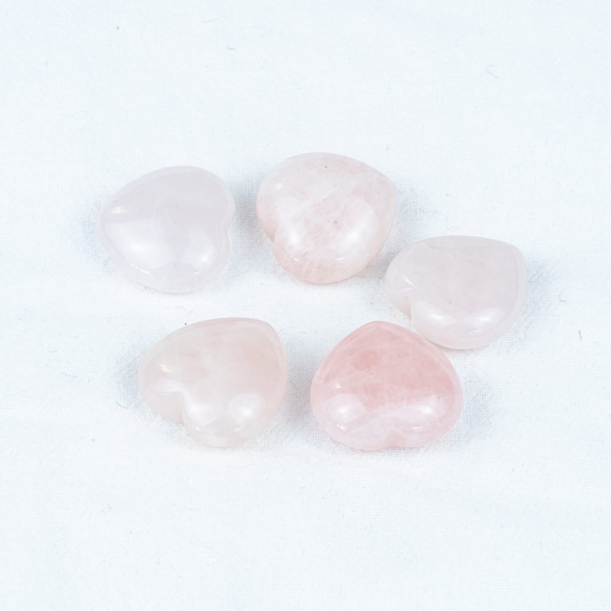 3 cm großes Rosenquarz-Herz in loser Schüttung