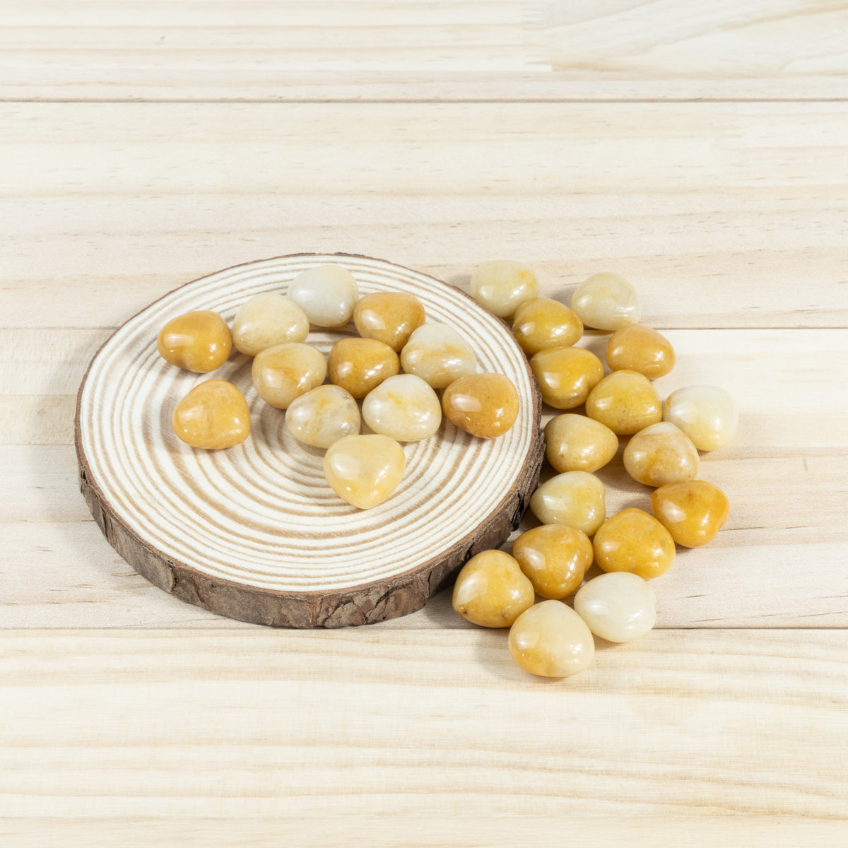 Mini Yellow Jade Heart In Bulk