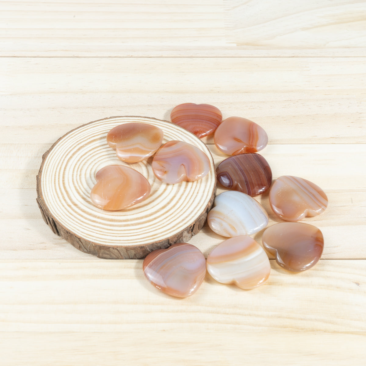 3cm Carnelian Heart Flake In Bulk