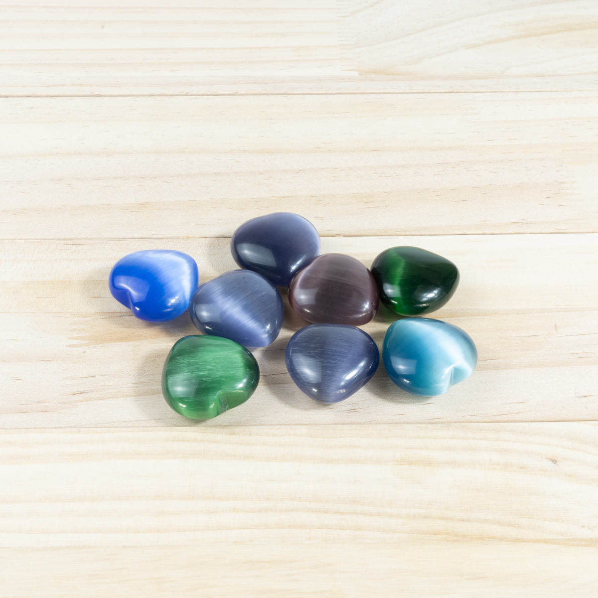 3cm Cat Eye Stone Heart In Bulk