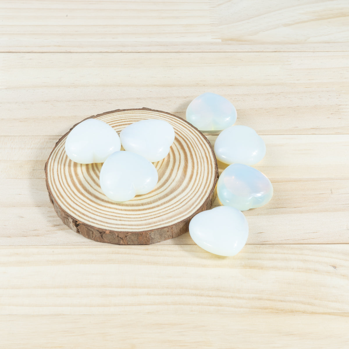 3cm Opalite Heart In Bulk