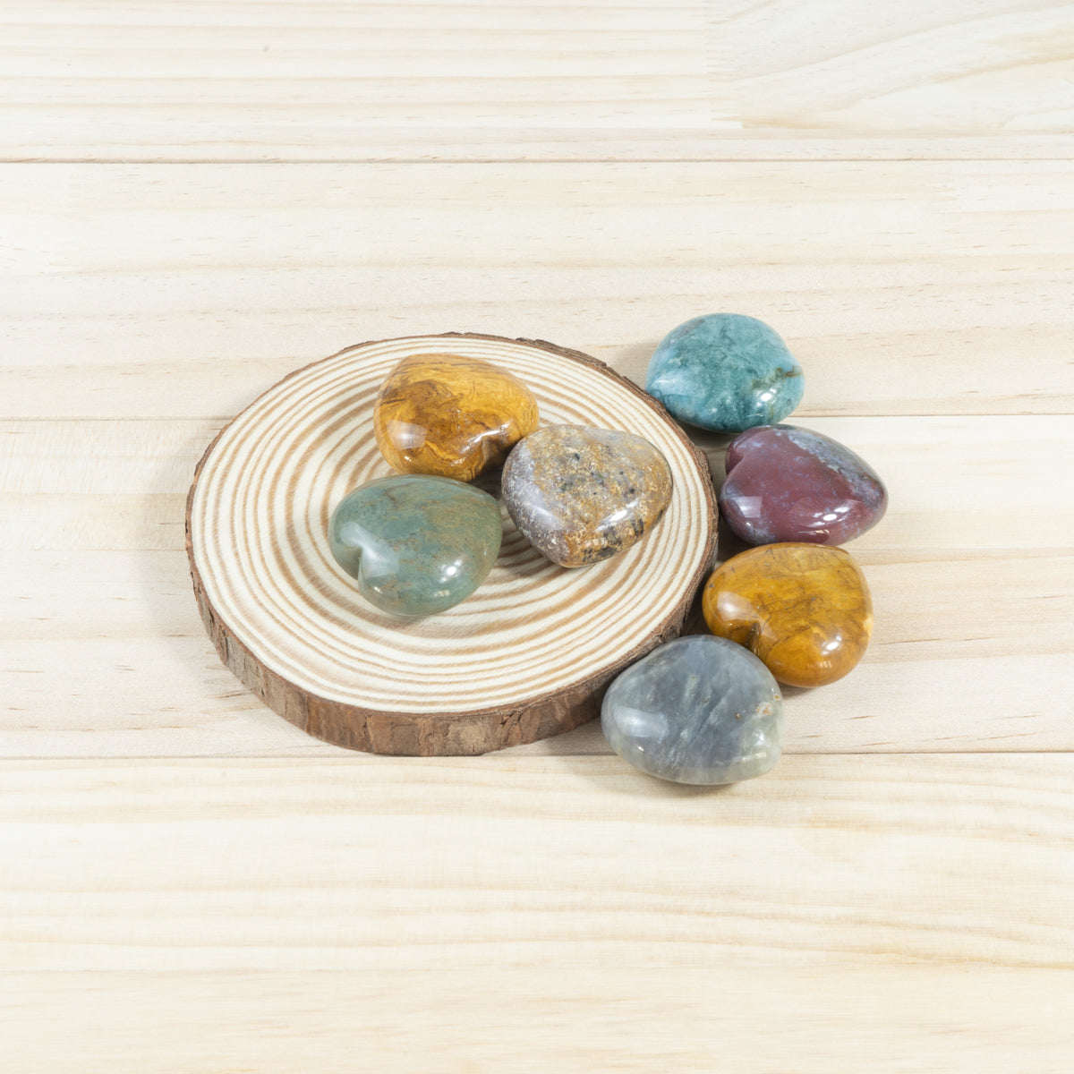 3cm Indian Agate Heart In Bulk