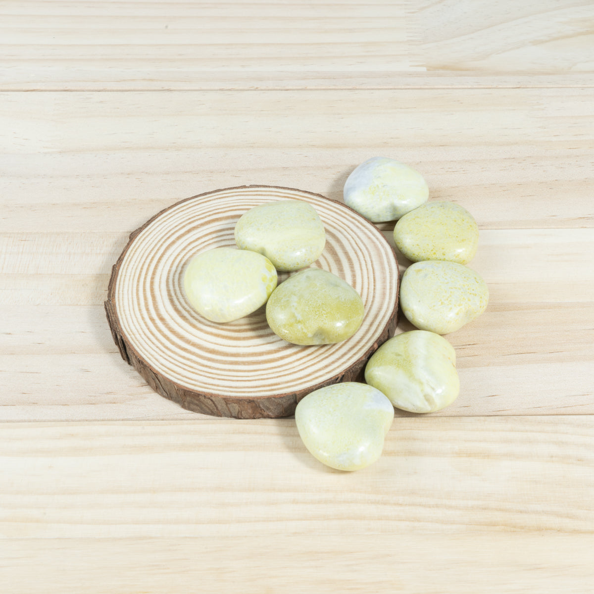 3cm Lemon Jade Heart In Bulk