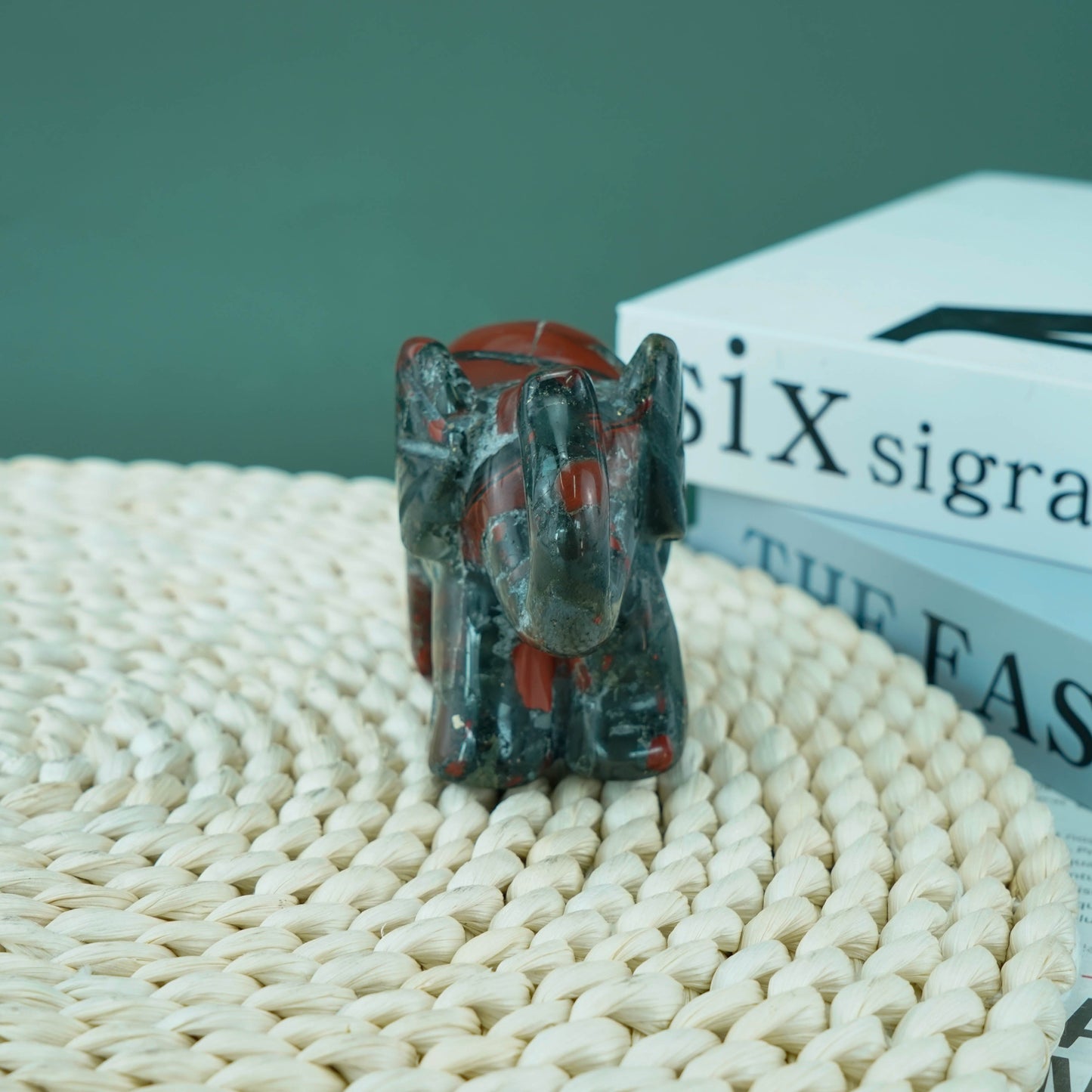 3 inch Blood Stone Elephant In Bulk