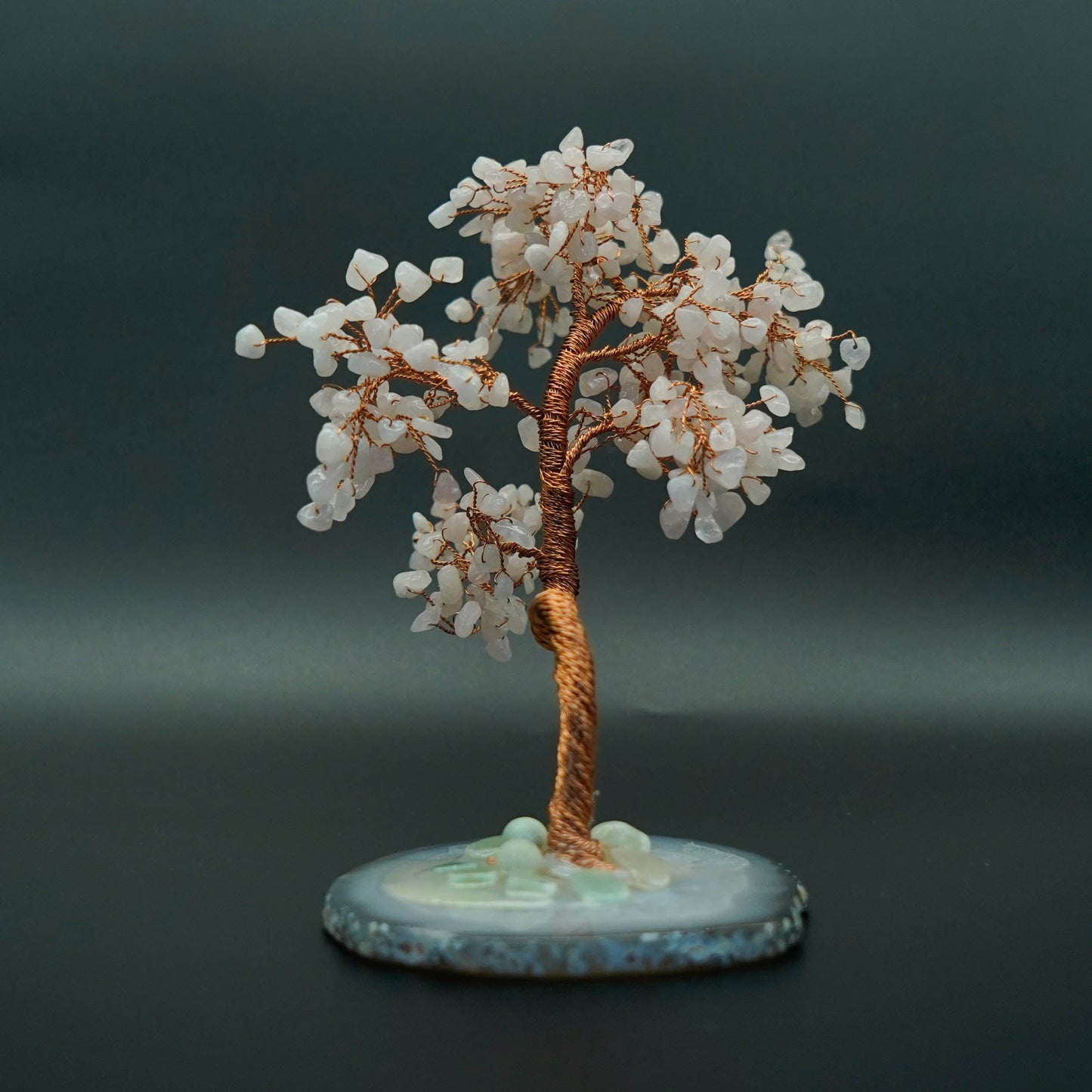 Rose Quartz Healing Crystal Lucky Tree