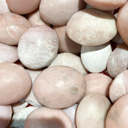 Pink Opal Palm Stone In Bulk
