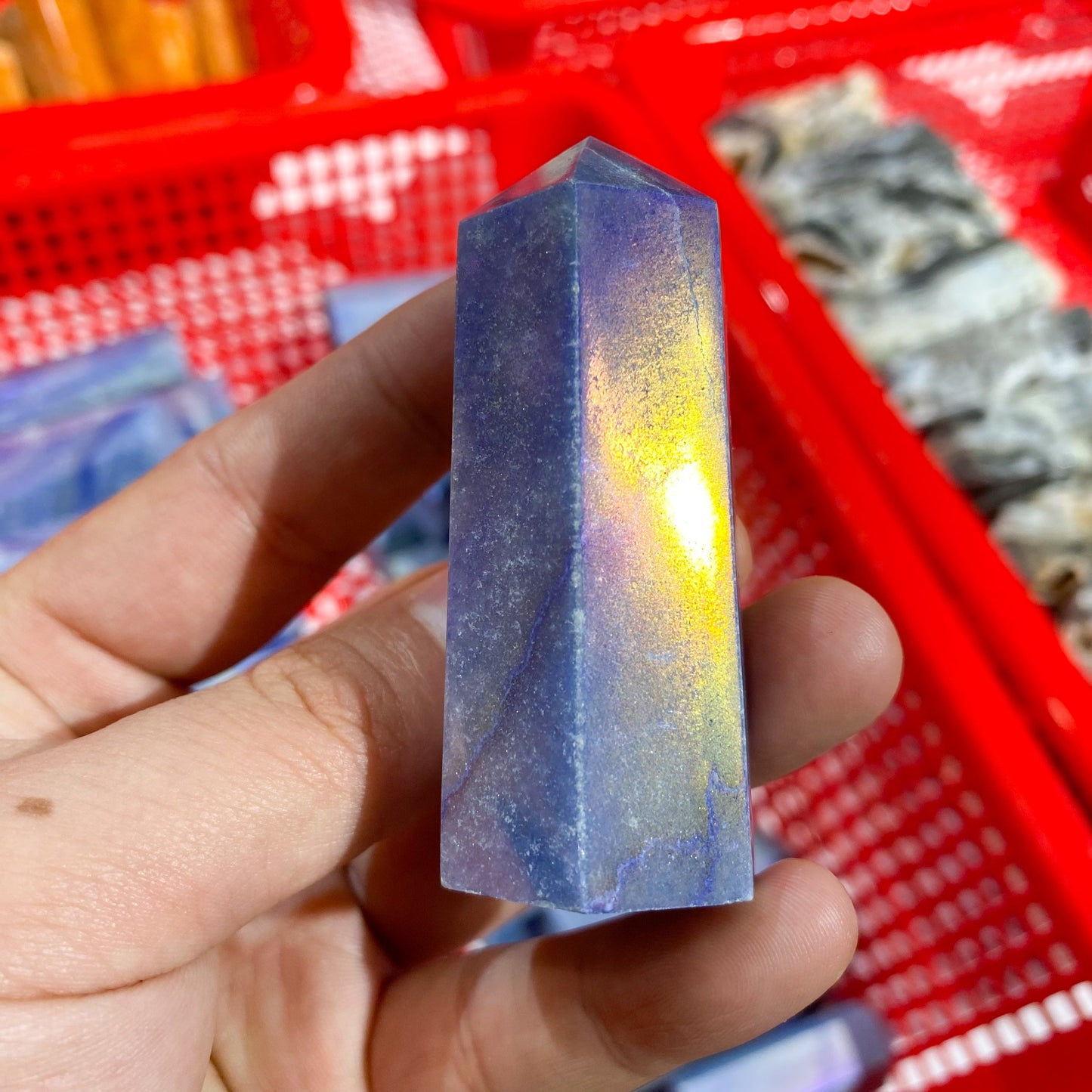 Aura Blue Aventurine Point In Bulk