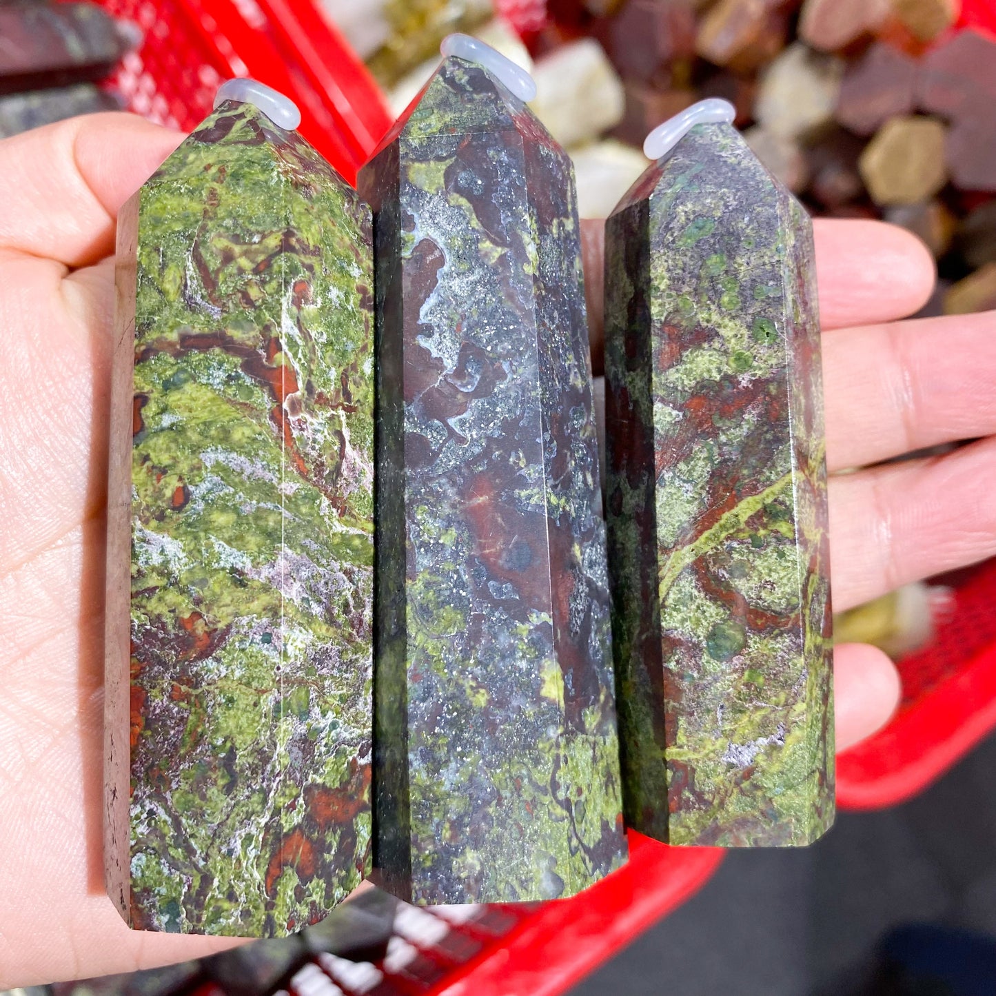 Dragon Blood Stone Point In Bulk