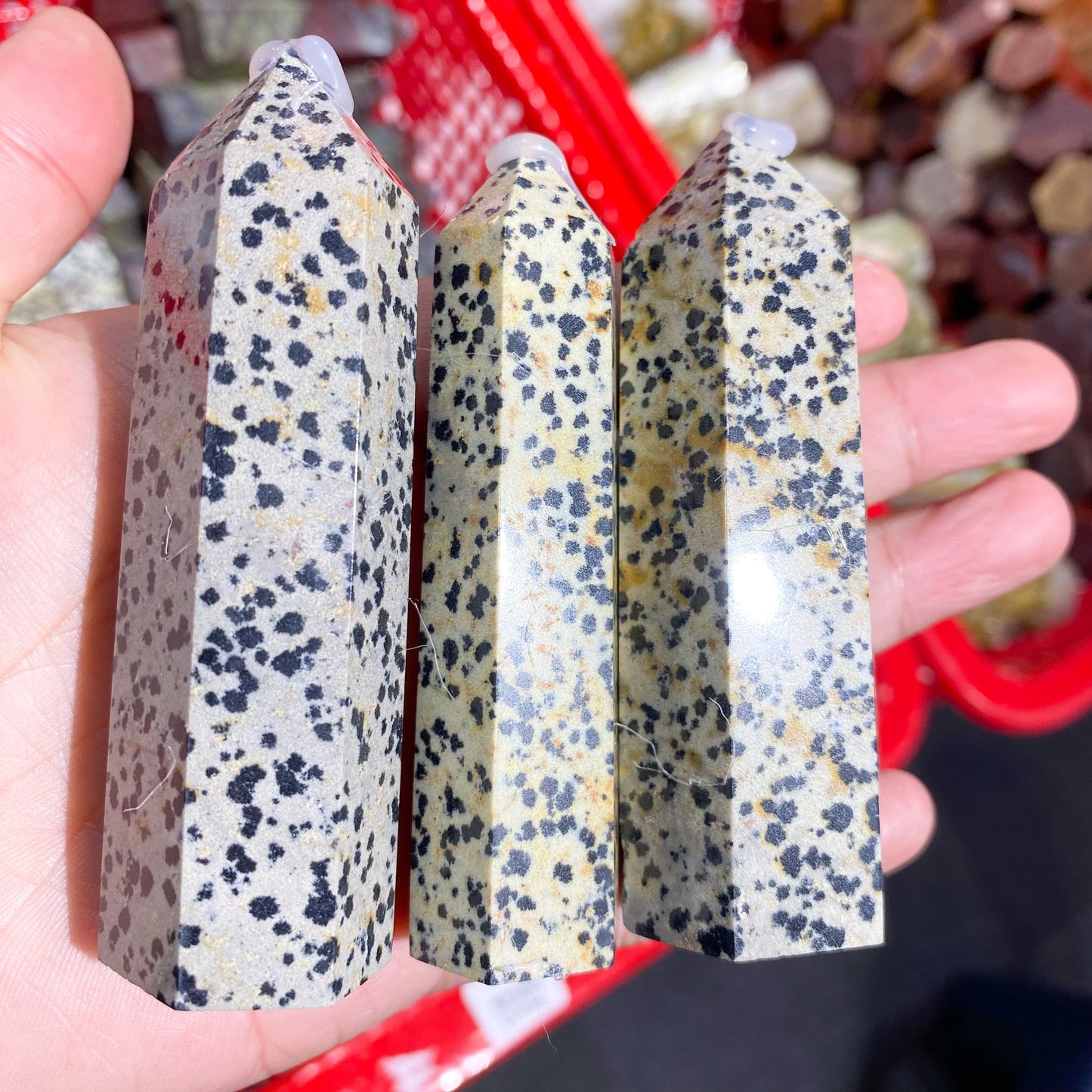 Dalmatian Jasper Point In Bulk