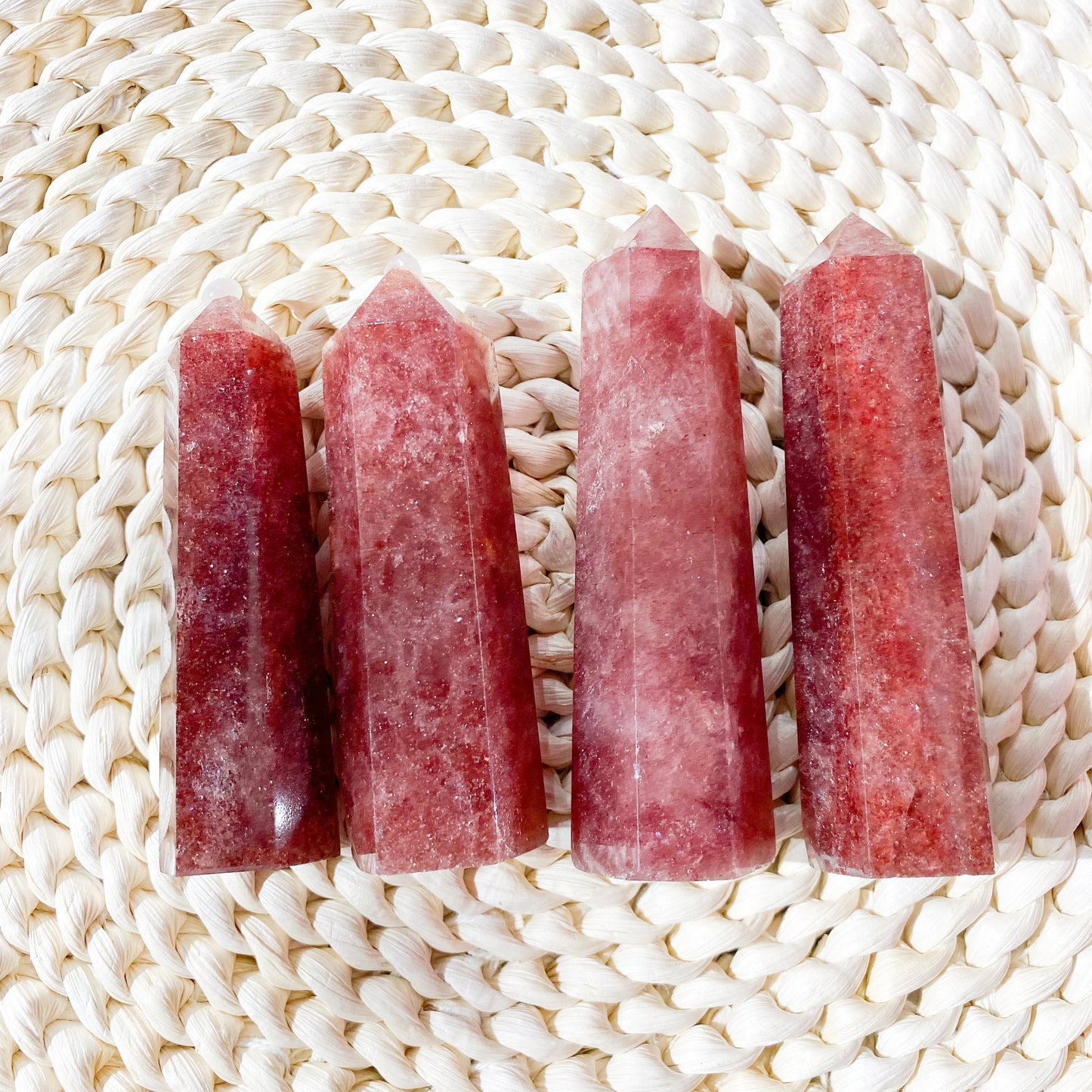 Strawberry Quartz Point In Bulk