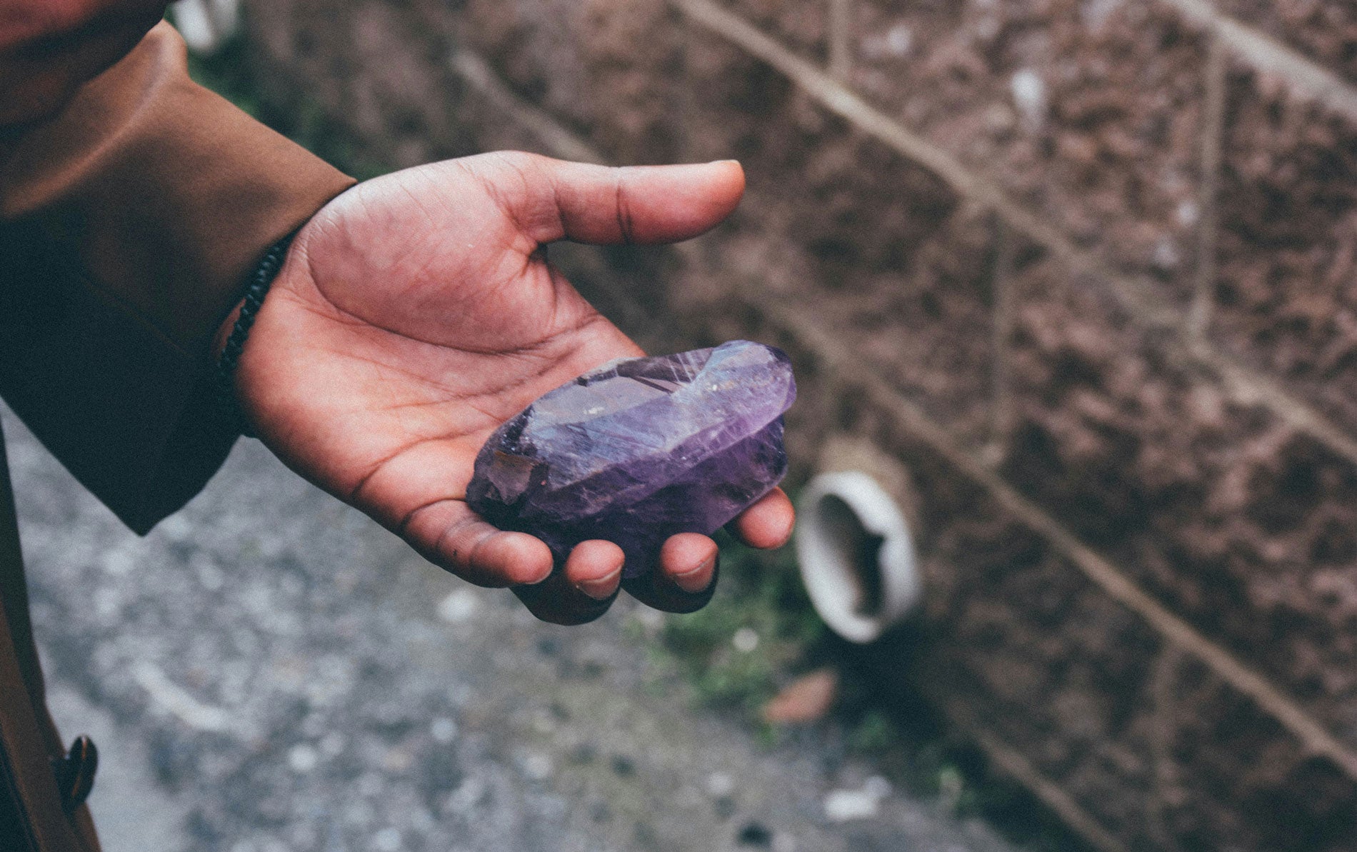 Shimmering Amethyst gemstone displaying its unique purple hue and natural crystal structure