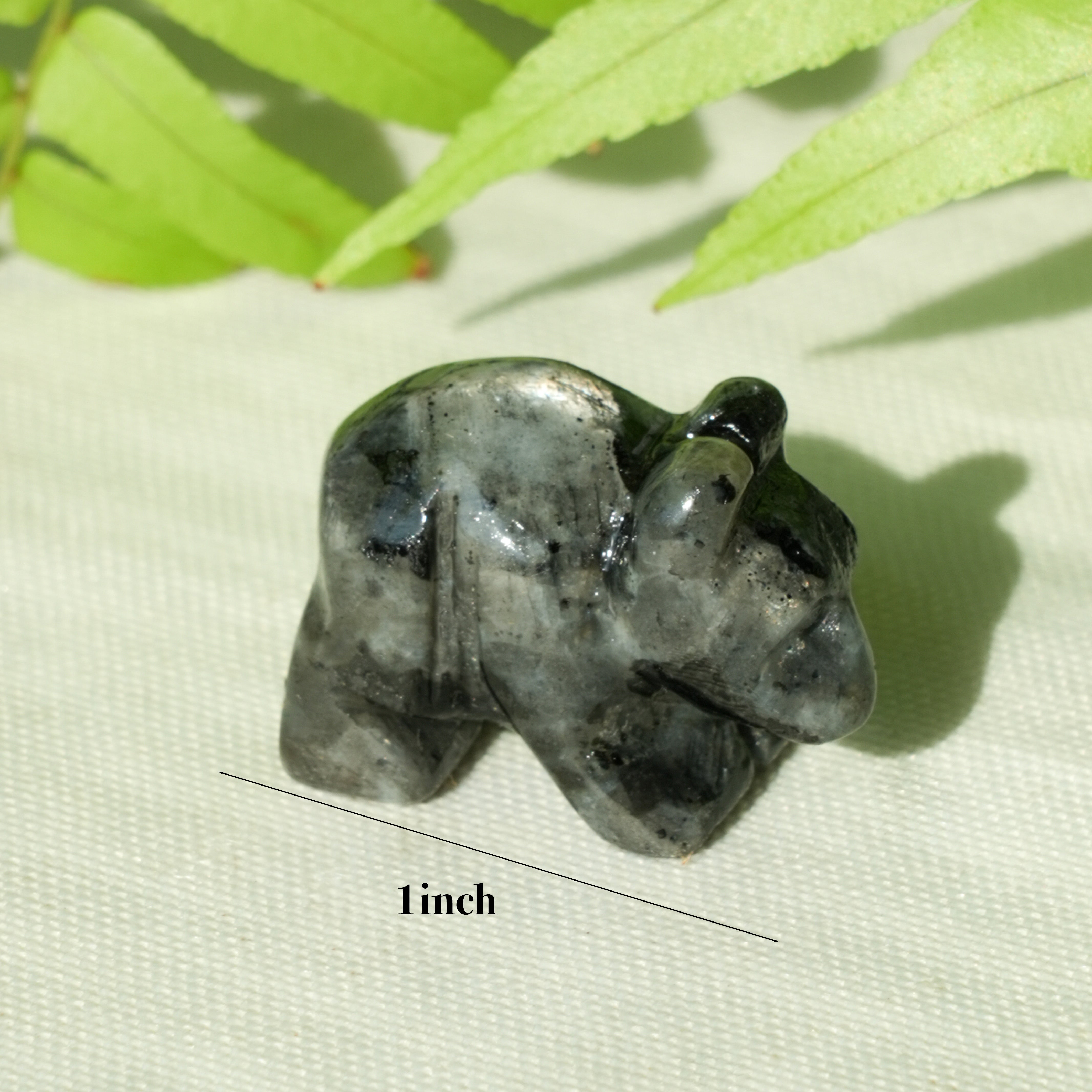 Larvikite Bear Mini Carving