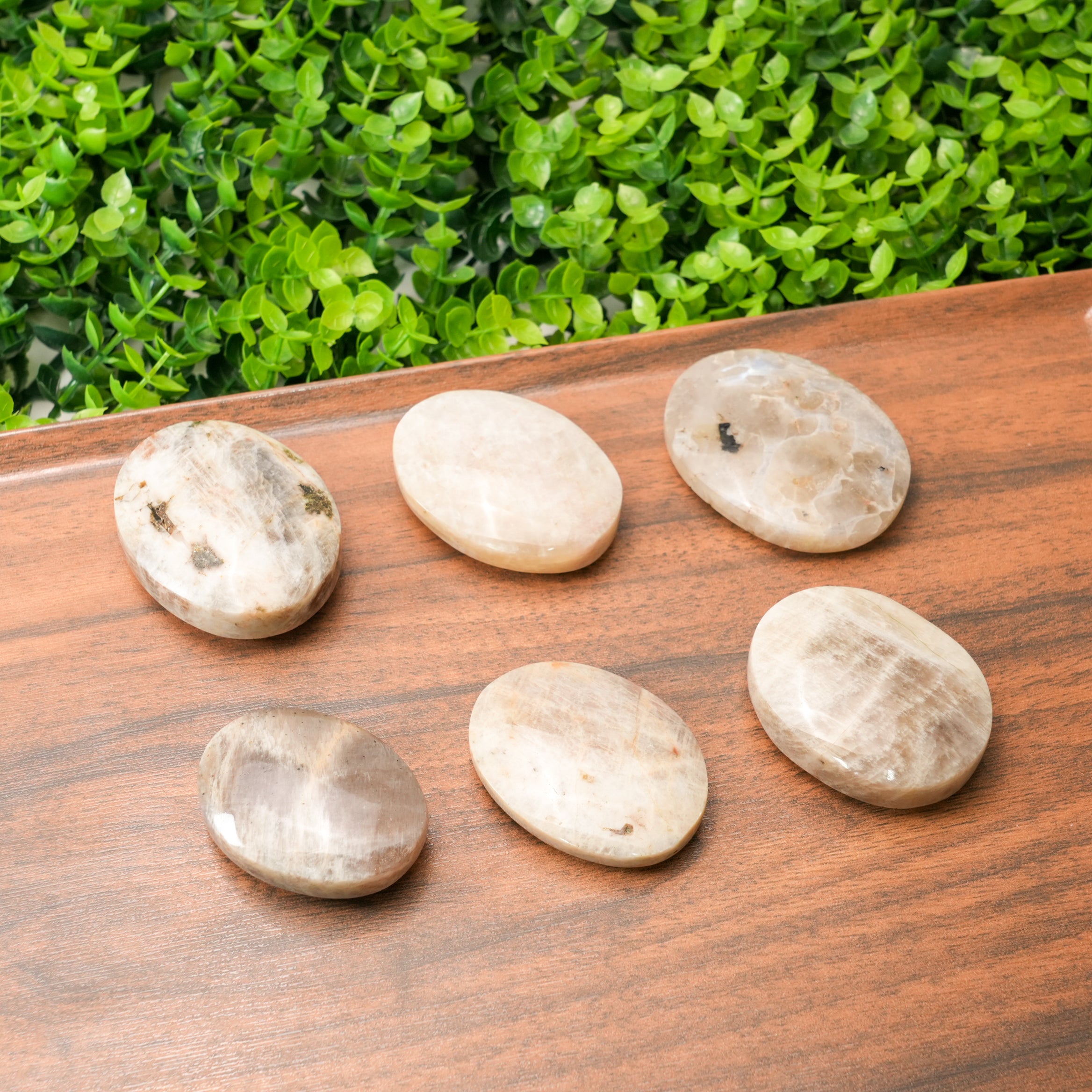 Orange Moon Palm Stone | Healing Crystal for Warmth & Positivity, Portable Handheld Stone