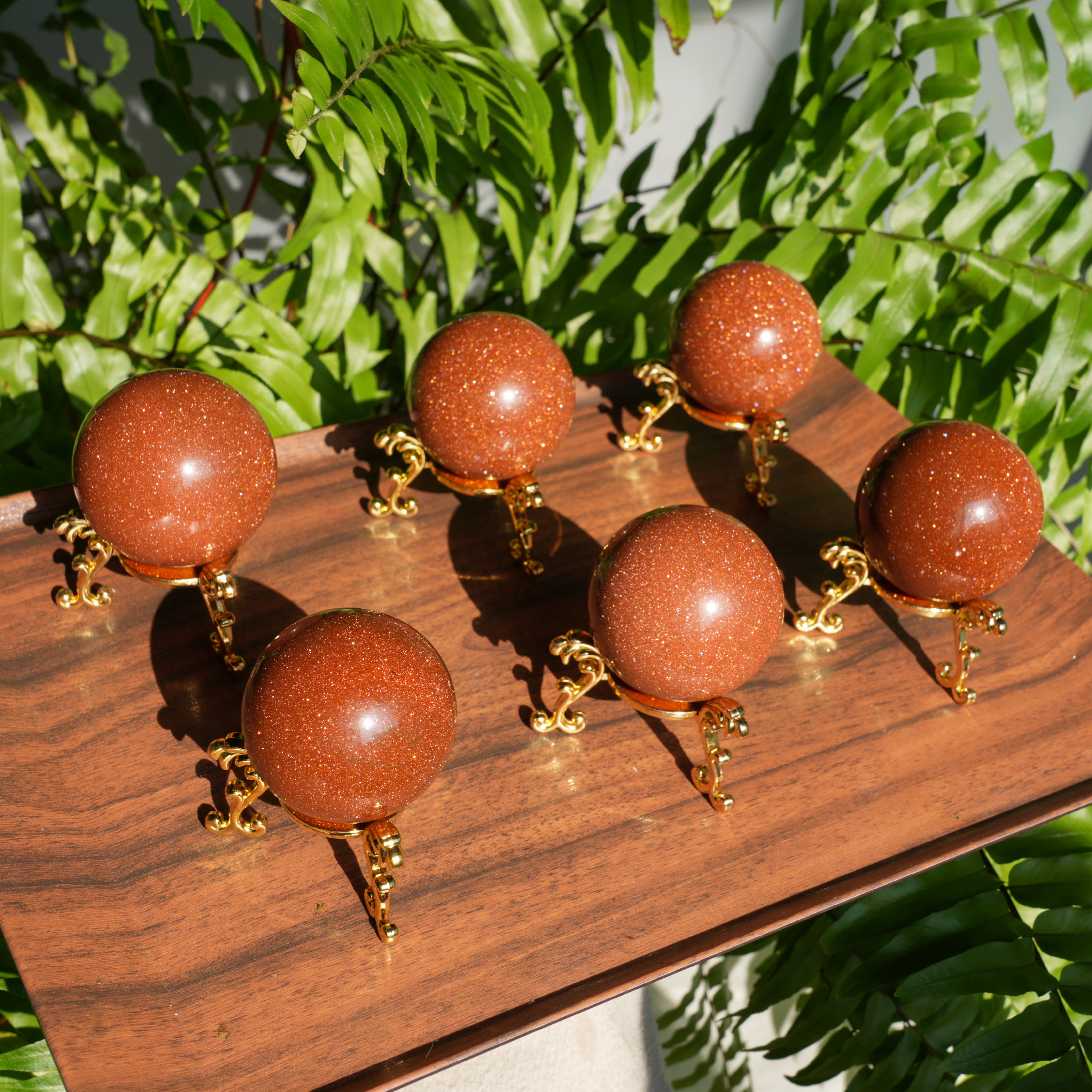 Gold Sand Stone Sphere