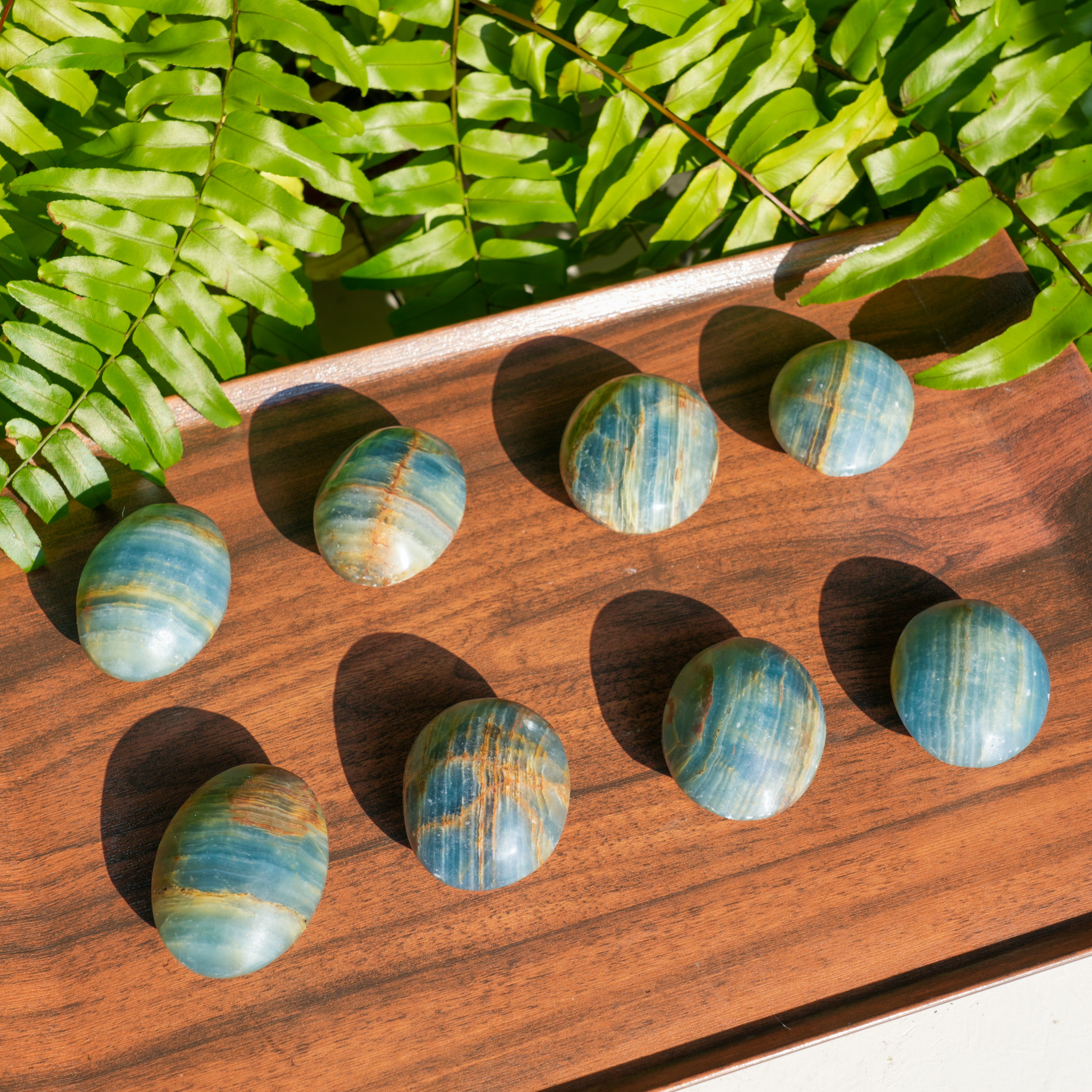 Blue Onyx Palmstone