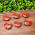 Red Jasper Mini Moon Crystal | Healing Stone for Grounding & Stability, Cute Home Decor