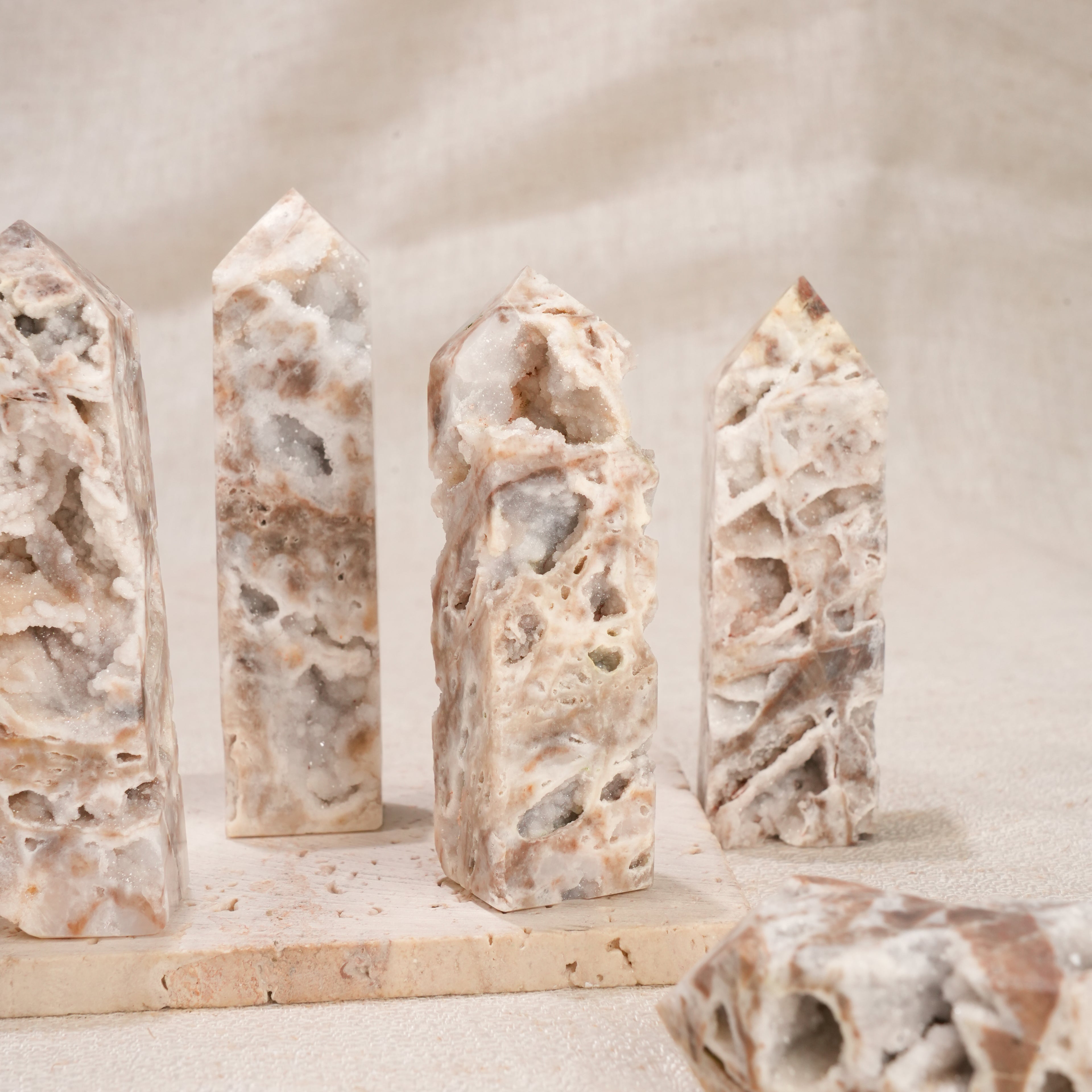 Natural Druzy Sphalerite Crystal Tower | 3.5" (8.9cm) Obelisk Point for Grounding & Vitality