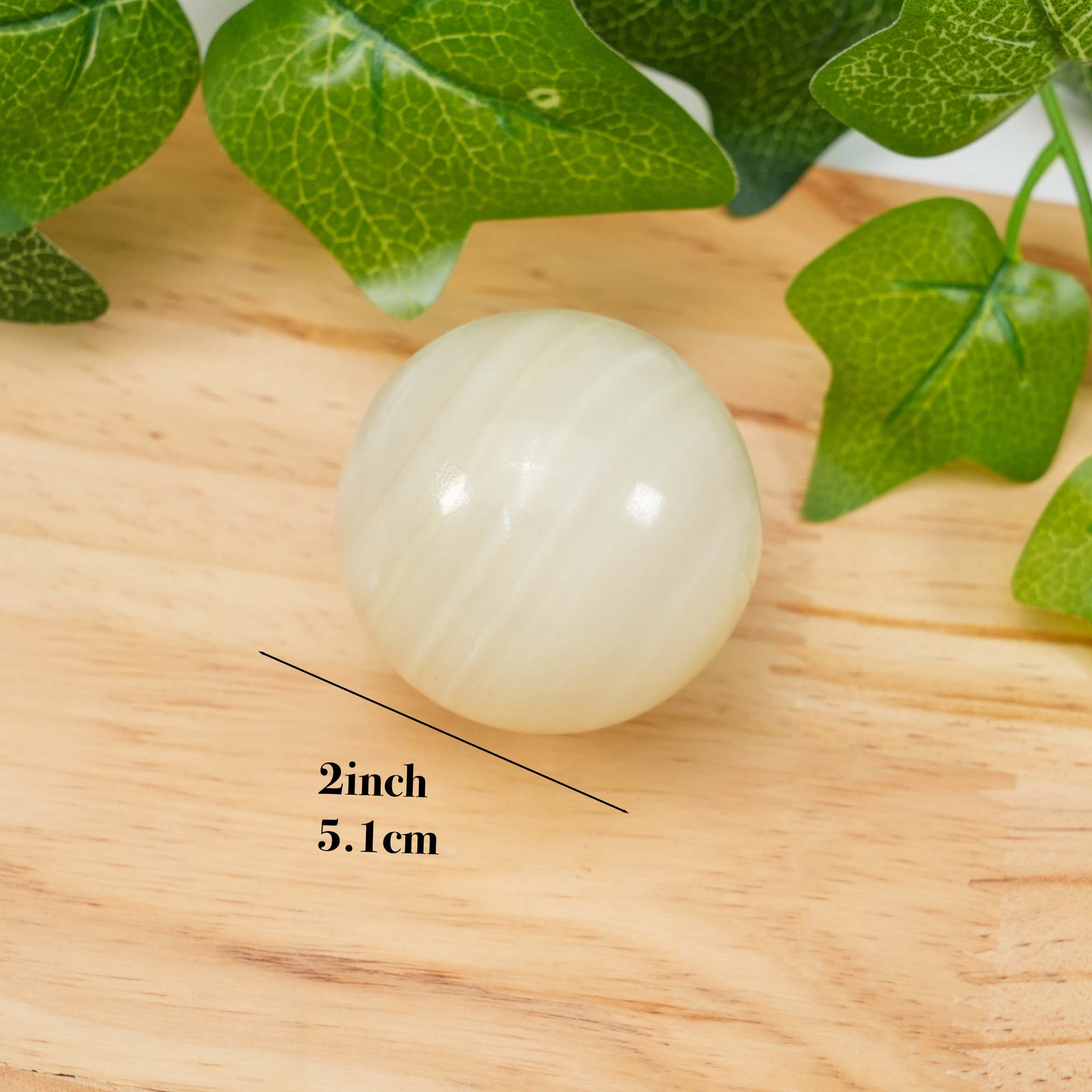 Natural Afghan Jade Sphere Polished White Calcite Crystal Ball, Hand-Carved Smooth Gemstone Globe for Mindfulness, Peace, and Minimalist Home Decor
