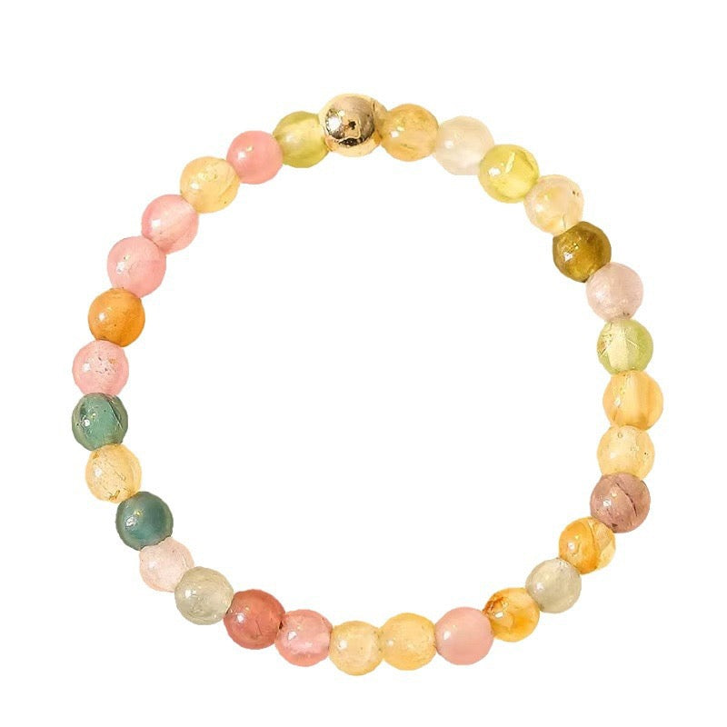 Natural Rainbow Tourmaline Adjustable Ring