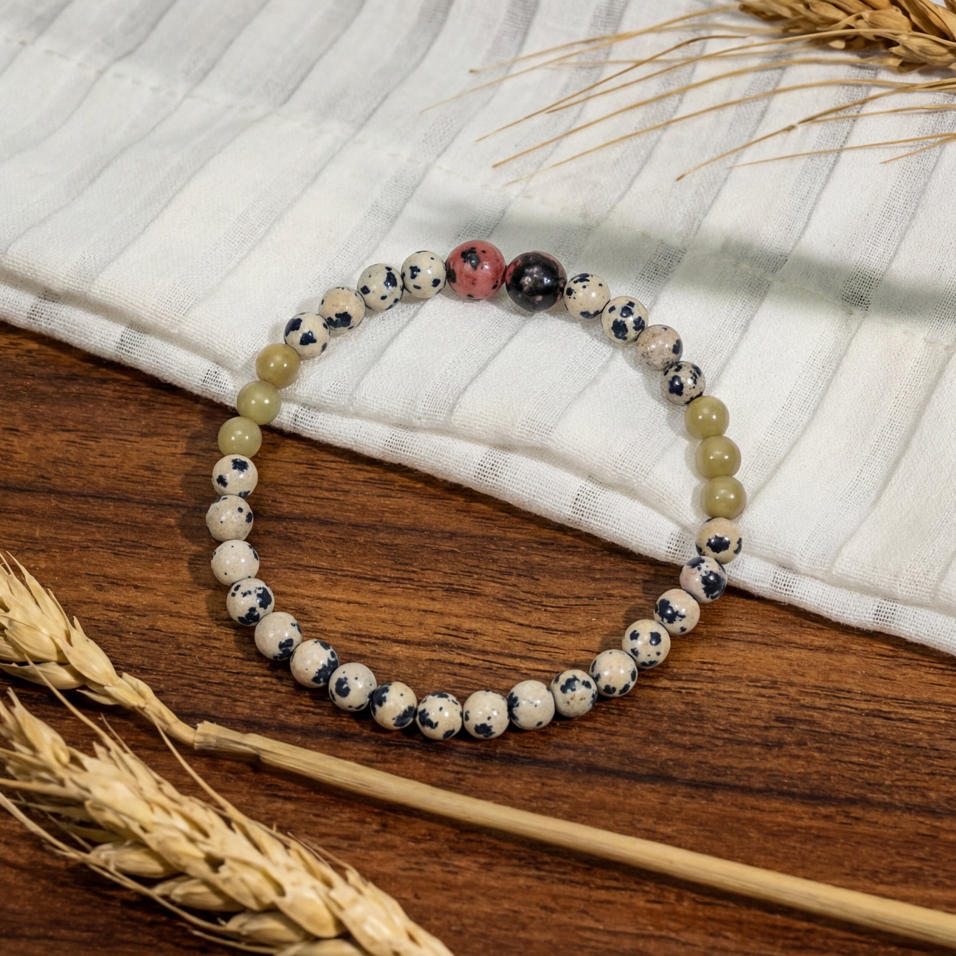 Dalmatian Jasper Handmade Bracelet