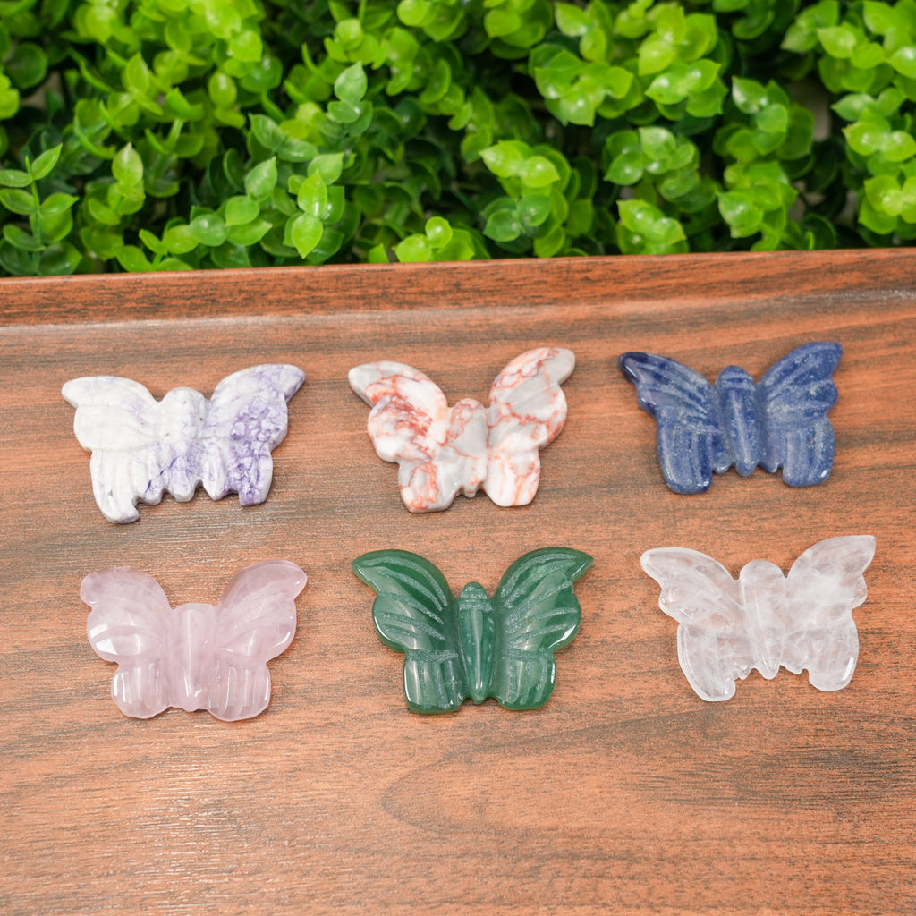 Butterfly Carvings | Hand-Carved Gemstone Butterflies for Decor & Gifts