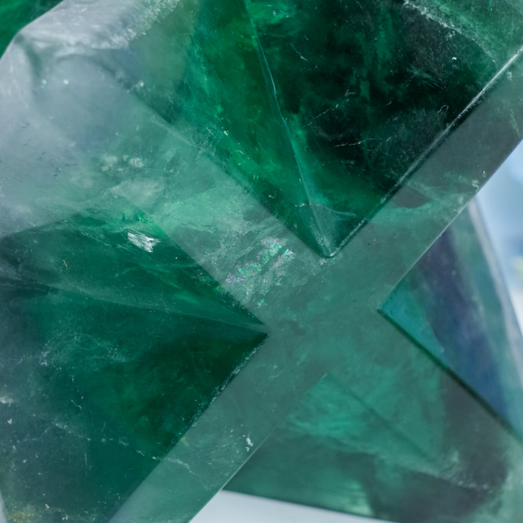 Natural Green Fluorite Merkaba Star Carving | Crystal Merkaba for Meditation, Energy Work & Spiritual Balance