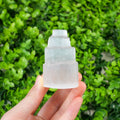 Selenite Tower Crystal, Raw White Selenite Skyscraper for Energy Cleansing & Home Decor